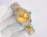 Copy Rolex Ladies Datejust 28MM Two Tone Yellow Gold Watch Diamond Bezel